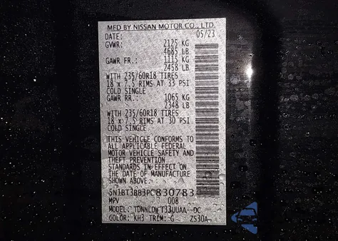 2023 Nissan Rogue Sv Intelligent Awd from USA, damaged, VIN 5N1BT3BB3PC830783